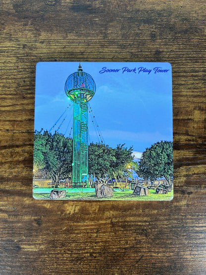 Sooner Park Play Tower Ceramic Coaster