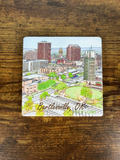 Downtown Bartlesville Ceramic Coaster