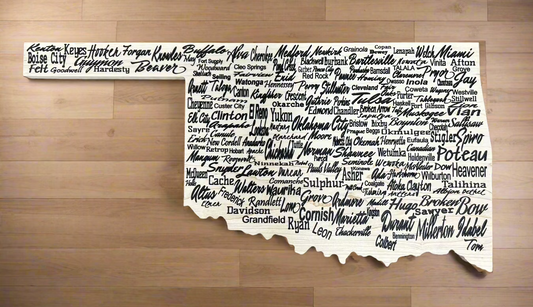 Oklahoma City Names Wall Art