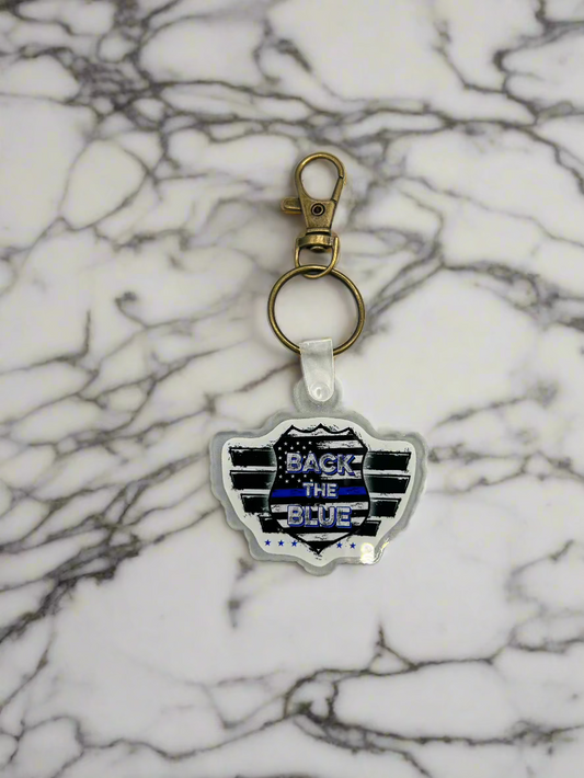 Back the Blue Keychain