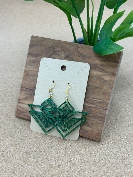 Triangular Art Deco Earrings