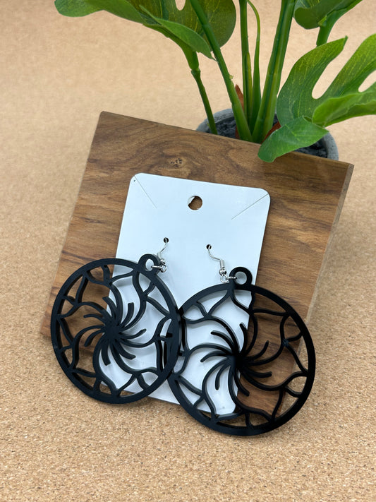 Swirl Floral Mandala Earrings