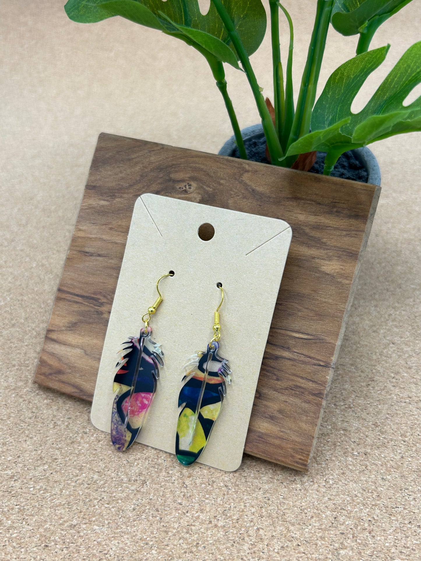 Straight Feather Earrings