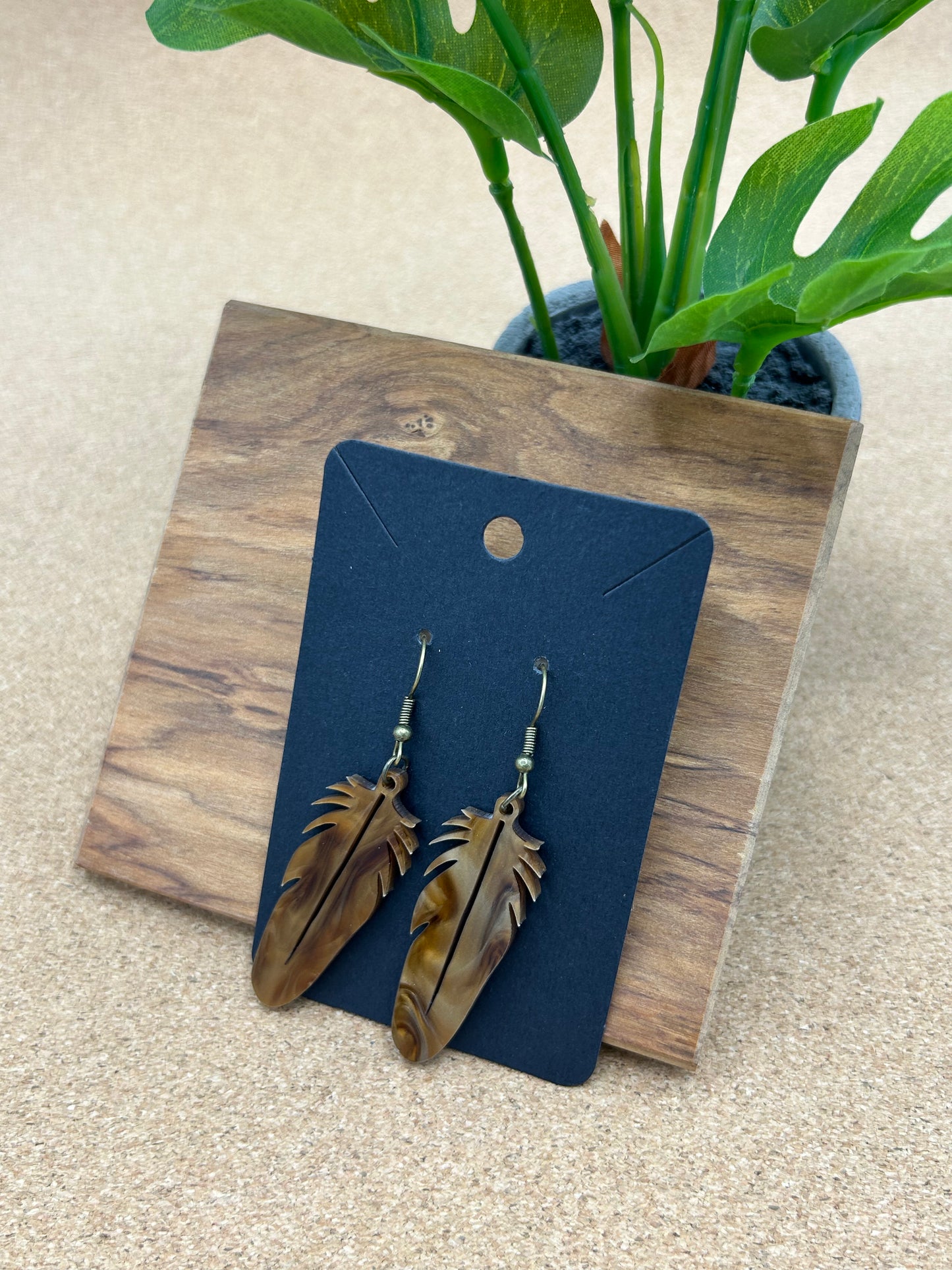 Straight Feather Earrings