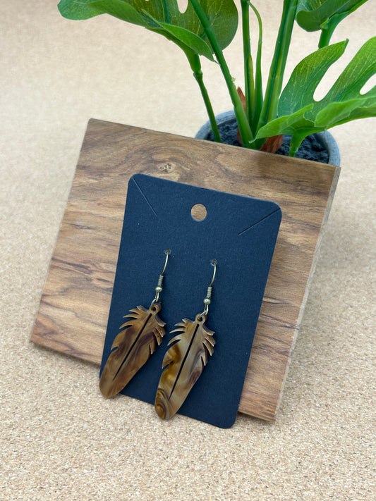 Straight Feather Earrings