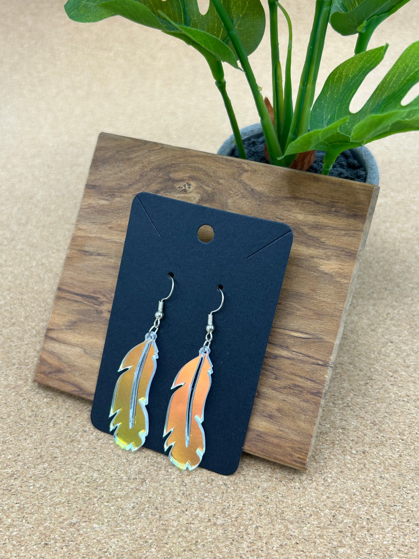 Curved Feather Earrings