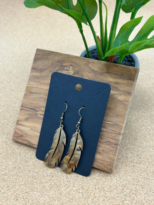 Curved Feather Earrings