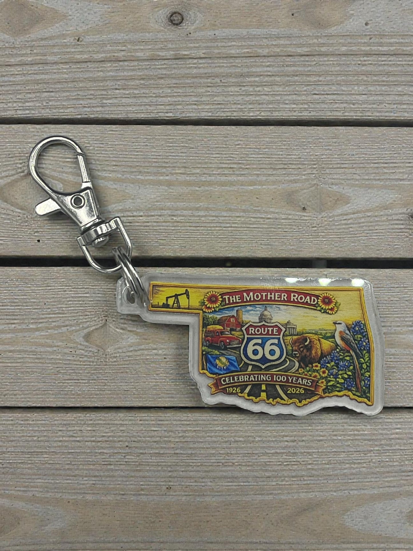 Route 66 100 Year Anniversary Keychain