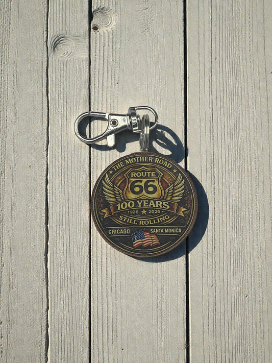 Route 66 100 Year Anniversary Keychain