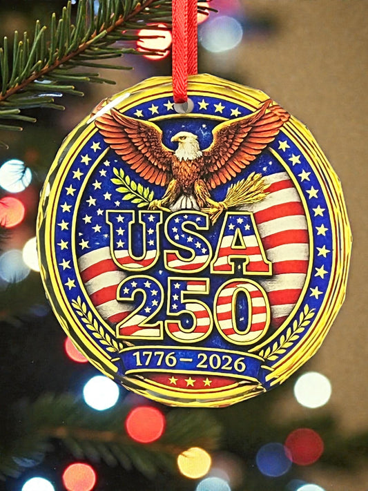United State 250th Anniversary Glass Ornament