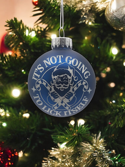 Glass Christmas Ornaments - The Naughty List