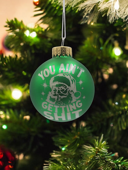 Glass Christmas Ornaments - The Naughty List