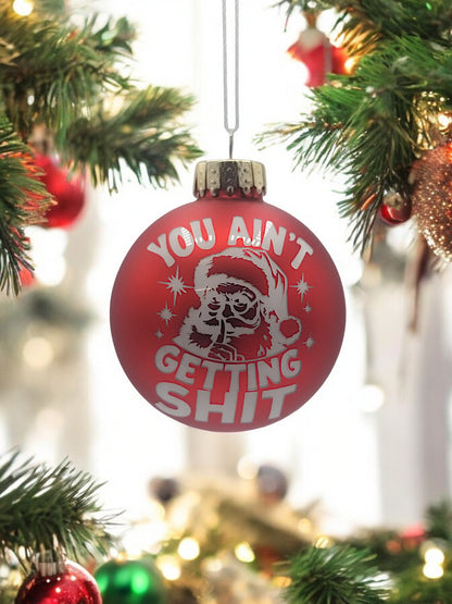 Glass Christmas Ornaments - The Naughty List