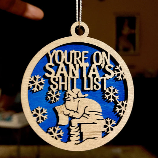 Funny "Naughty List" Ornament